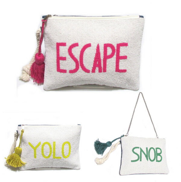 珠 - swaraj スワラージ ビーズ 刺繍 ロゴ クラッチバッグ ショルダー 2way カジュアル おしゃれかわいいレディース バッグインバッグ カラフル 20代 30代 40代 旅行 誕生日プレゼント