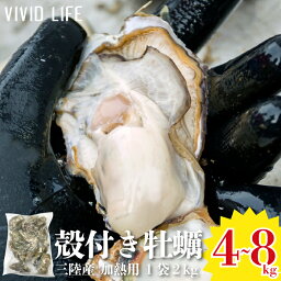 三陸産殻付牡蠣 1袋 2kg【レンジで簡単解凍】宮城県 岩手県 国産 加熱用 冷凍 牡蠣 かき カキ 海産物 海の幸 お取り寄せ 直送 BBQ バーベキュー ガンガン焼き 殻 業務用 お得セット お祝い ギフト 送料無料