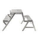 送料無料 STAINLESS TABLE & BENCH DOUBLE ステンレス テーブル & ベンチ ダブル H945-1254D/DULTON ダルトン PX