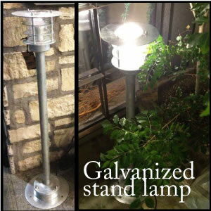 113-288 送料無料 Galvanized stand lamp インテリア LIGHT ベッド リビング ガーデン 玄関 照明 DULTON ダルトン