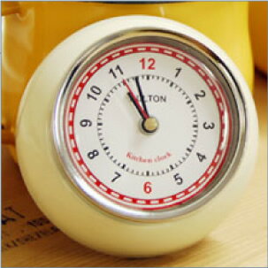 定形外郵便で1個350円 Kitchen clock with magnet キッチンクロック・マグネット クロック キッチン 時計 雑貨 ケーキずくり デスククロック 100-193 ダルトン DULTON