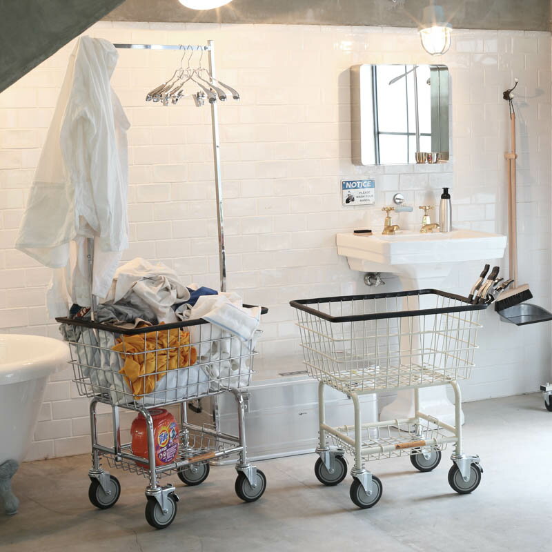 |Cg10{ H20-0139IV LAUNDRY CART WITH POLE RACK IVORY h[ J[g EBY |[ bN [  LX^[  Ⴂ DULTON _g