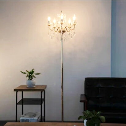 ポイント10倍 送料無料 OB-097-5F 5灯スタンドシャンデリア エミリア フロアライト スタンド シャンデリア スタンドライト ゴールド 間接照明 おしゃれ LED リビング ベッド 寝室 ソファ ゴールド mu-ra orrb ムーラ オーブ