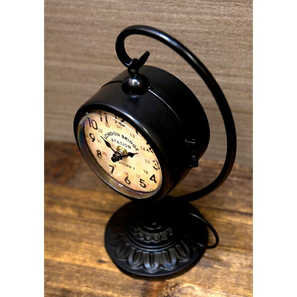 GARAGE SALE ダブルフェイスクロック 壁掛両面時計 ステーションクロック ハンギング 雑貨 インテリア Double faces wall clock 時計 置時計 インテリア 新居 店舗備品 新築祝 秋月貿易 1520-10