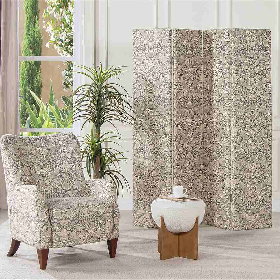 ジェニファーテイラー スクリーン いちご泥棒グレー Jennifer Taylor Strawberry Thief GR 衝立 間仕切り