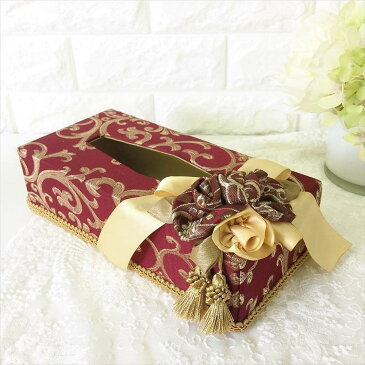 ジェニファーテイラー ティッシュボックスカバー ケース 収納 布 布張り 高級 おしゃれ かわいい エステ ネイル Poinsettia/RE Jennifer Taylor 32714TB