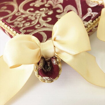 ジェニファーテイラー トレイ トレー 小物入れ リボン 布 布張り 収納 高級 おしゃれ かわいい エステ ネイル Poinsettia/RE Jennifer Taylor 32721TY