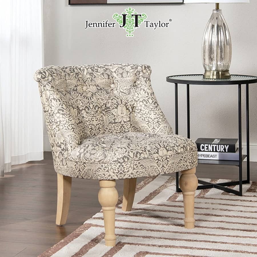 ジェニファーテイラーラムズゲイトチェア 1人掛け いちご泥棒 グレー Strawberry Thief GR Jennifer Taylor 33186RC-VI04 おしゃれ かわいい