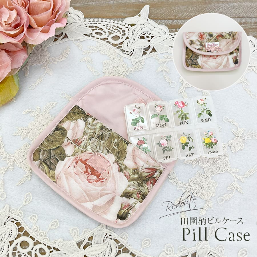 アンティークプチポワンピルケース バラ エナメル ヨーロッパ