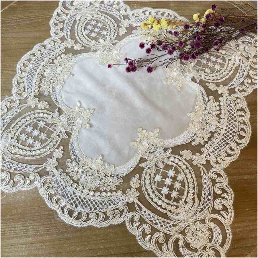 ドイリー 40×40cm 花瓶敷き 敷物 イタリアンレース クラシック おしゃれ 姫系 かわいい 可愛い プリンセス ロココ アンティーク調 ヴィクトリアン
