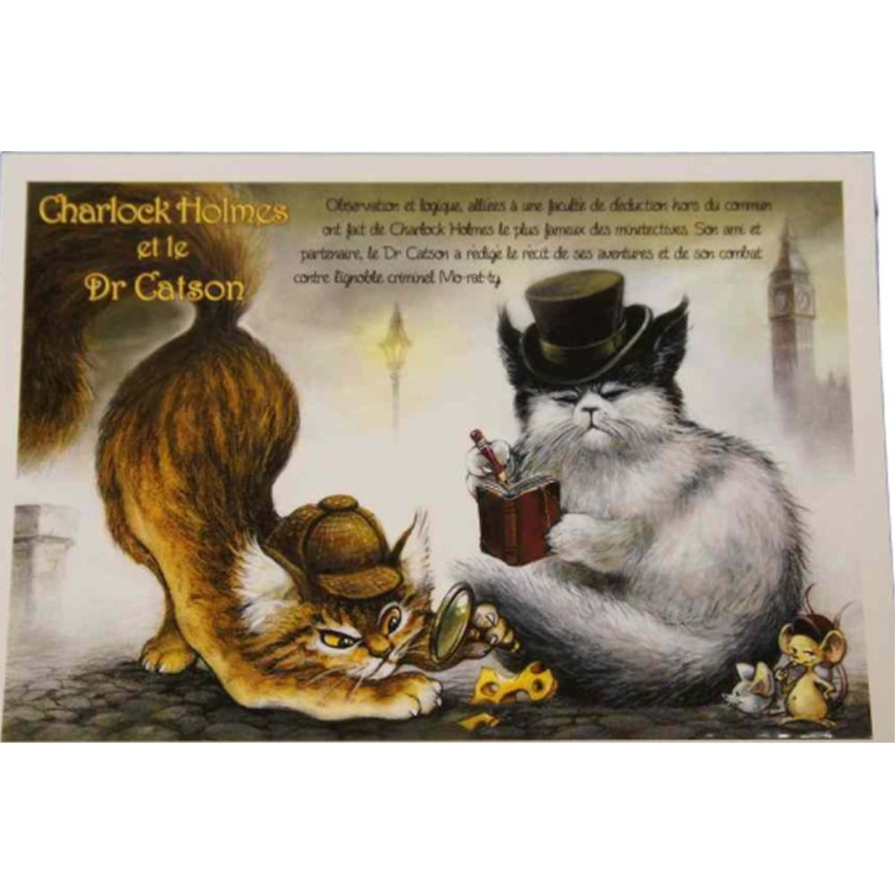 セブリーヌキャット フランス製 キャット ポストカード 猫 ネコ はがき 絵葉書 絵はがき 絵ハガキ 可愛い 猫 猫グッズ ねこ雑貨 おしゃれ