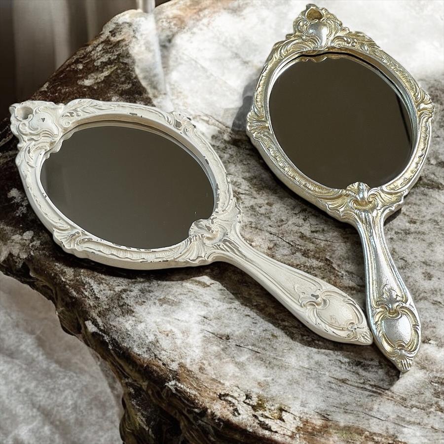 楽天市場】アンティーク（カラーシルバー）（手鏡｜手鏡・コンパクト