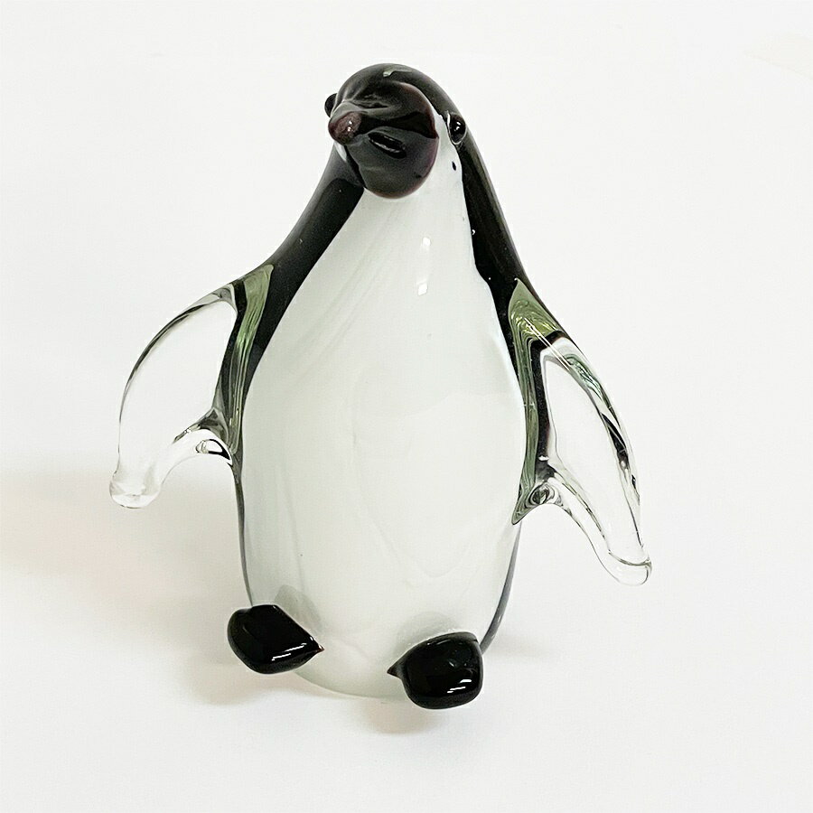 ガラス ペンギン 置物 高さ12cm オブジェ クリア モダン ナチュラル 撮影小物 店舗...