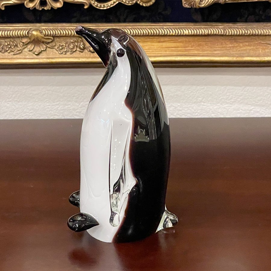ガラス ペンギン 置物 高さ12cm オブジェ クリア モダン ナチュラル 撮影小物 店舗...