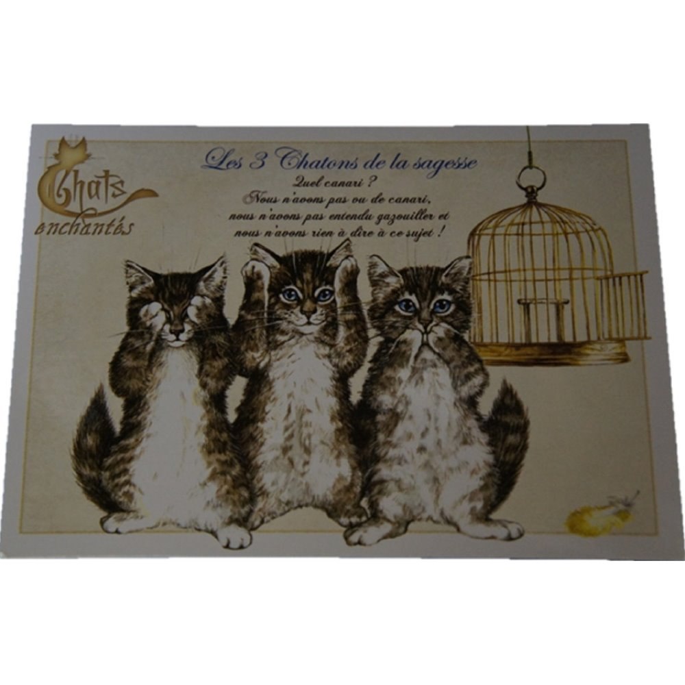 セブリーヌキャット フランス製 キャット ポストカード 猫 ネコ はがき 絵葉書 絵はがき 絵ハガキ 可愛い 猫 猫グッズ ねこ雑貨 おしゃれ