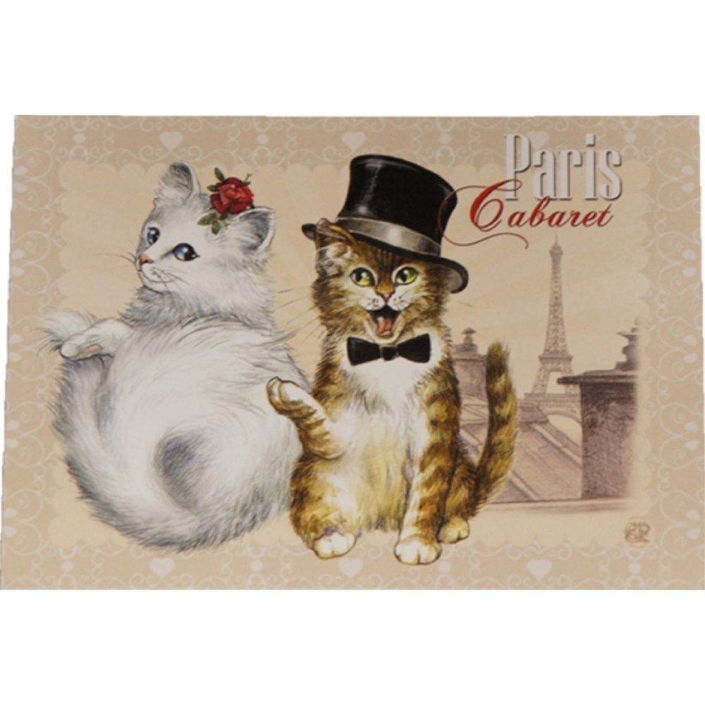 フランス製 キャット ポストカード 猫 ネコ はがき 絵葉書 絵はがき 絵ハガキ おしゃれ かわいい ギフト プレゼント ラッピング無料