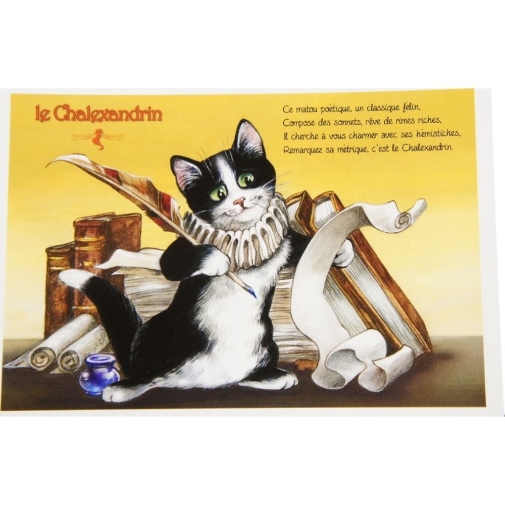 セブリーヌキャット フランス製 キャット ポストカード 猫 ネコ はがき 絵葉書 絵はがき 絵ハガキ 可愛い 猫 猫グッズ ねこ雑貨 おしゃれ