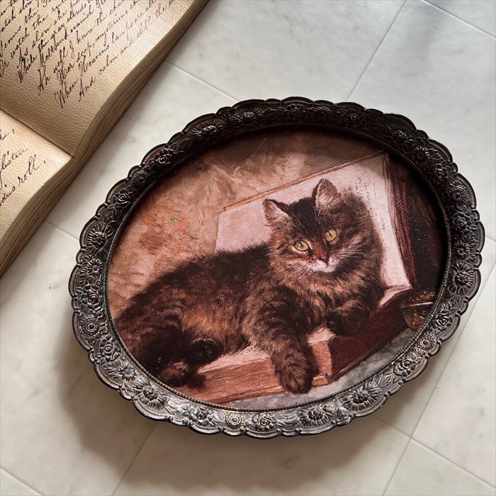 壁掛 ネコ BOOK インテリア ウォールデコ 壁面装飾 壁飾り シャビーシック おしゃれ かわいい ロココ ..