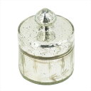 【半額セール!3740円→1870円】クラシック ガラス小物入れ シルバー Mサイズ