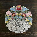 【5%OFFクーポン】11日01時59分までの期間限定クーポン| カロチャ刺繍風 コースター 13×13cm ハンガリー風 おしゃれ かわいい ギフト プレゼン...