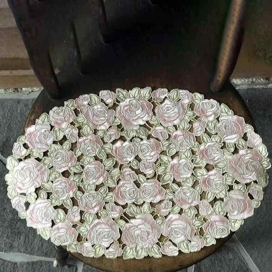 乐天商城 - 【5％OFFクーポン｜9日20時〜16日1時59分までの期間限定】テーブルセンター 30x90cm all embroidery rose2 おしゃれ かわいい クラシック 高級 即日発送