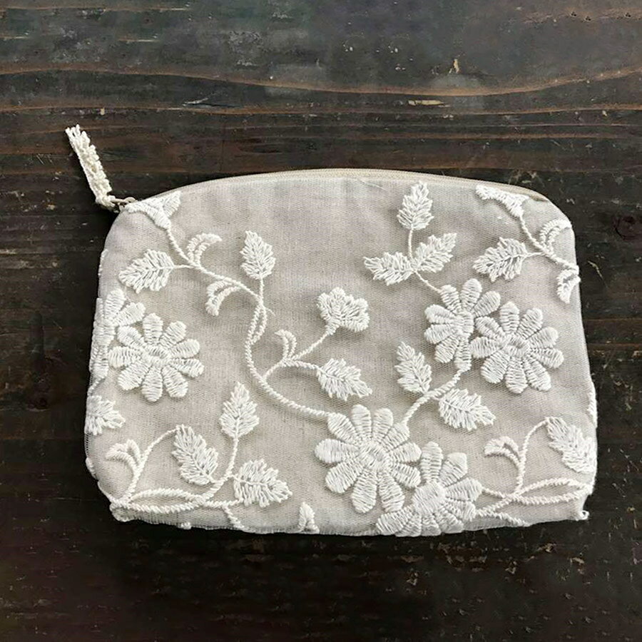 乐天商城 - 【5％OFFクーポン｜9日20時〜16日1時59分までの期間限定】Cotton Flower ポーチ レディース 小物入れ 化粧ポーチ コスメ マルチポーチ おしゃれ かわいい ギフト プレゼント