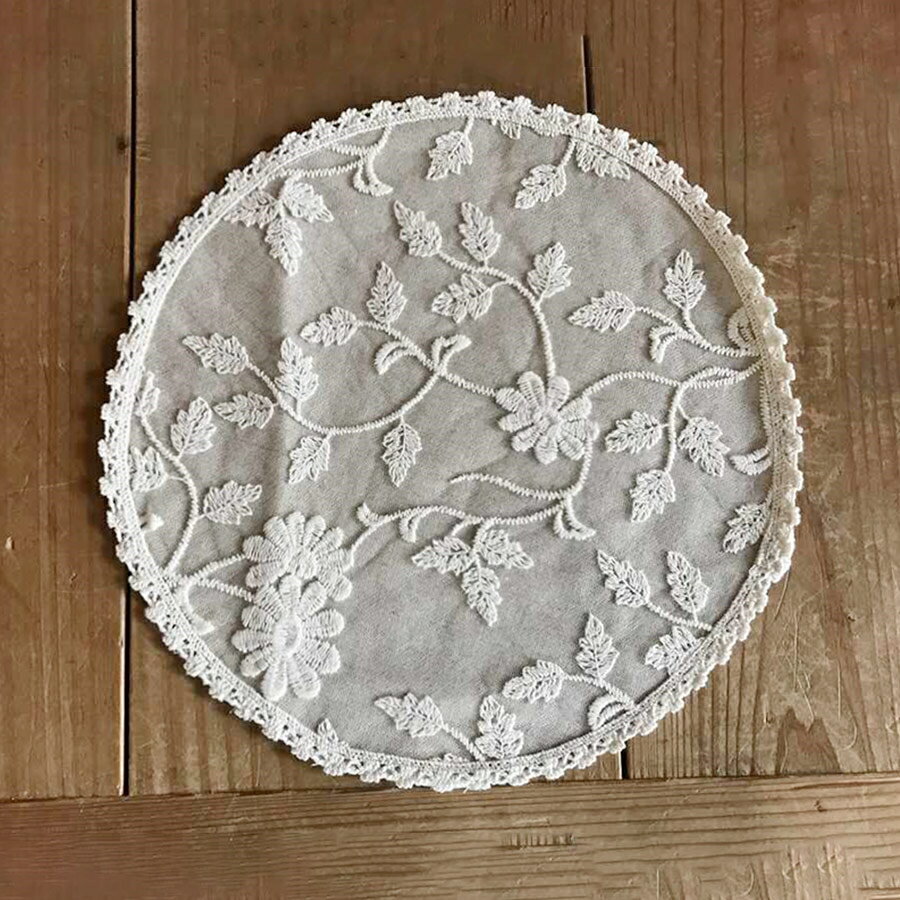 Cotton Flower interior ドイリー 25x25cm 花瓶敷き 敷物 おしゃれ かわいい ギフト プレゼント ラッピング無料