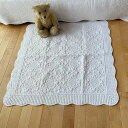 母の日 ギフト 母の日カード付きラッピング無料 ホワイトキルト マルチカバー 100X100 プチキルト かわいい