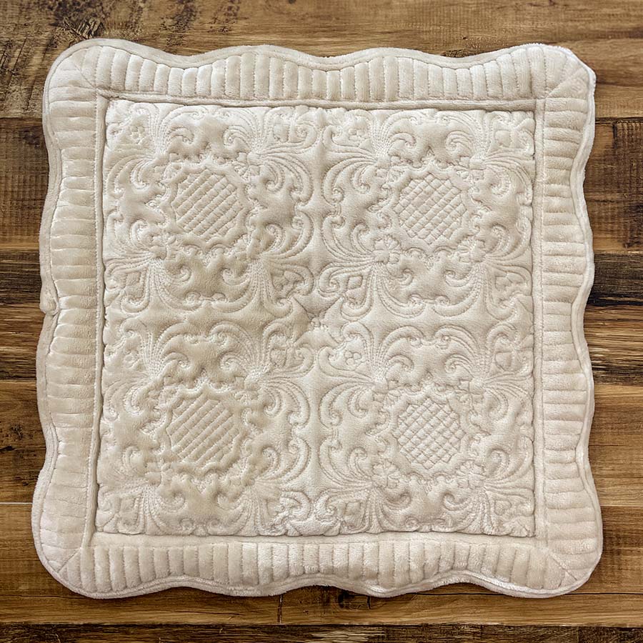 classic flannel シートクッション 48x48cm ベージュ おしゃれ フランネル 秋冬 あったか マイクロファ..