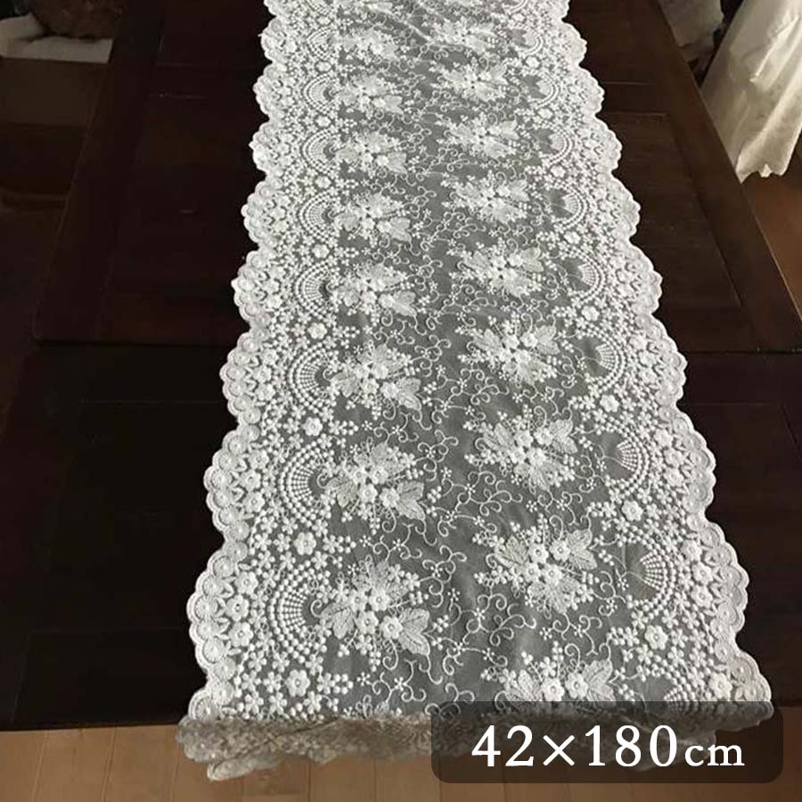 table de fleurs テーブルランナー 42x180cm おしゃれ かわいい 玄関 カフェ エステ ネイル エレガント