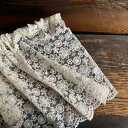 2サイズ展開 カフェカーテン60x120cm オーガンジー生地 ベージュ 刺繍 ナチュラル ファブリック 花模様 新生活 小窓 目隠し プレゼント