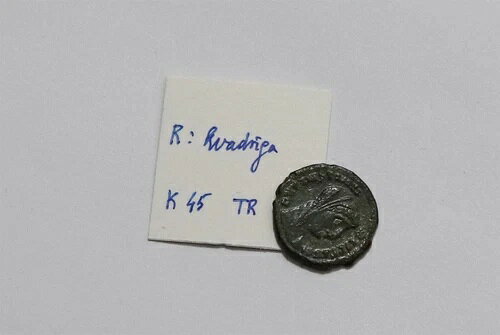 ?? ???? コンスタンティヌス 1 世 AD 310-337 Follis QUADRIGA シャープなディテール B49 #Z5862