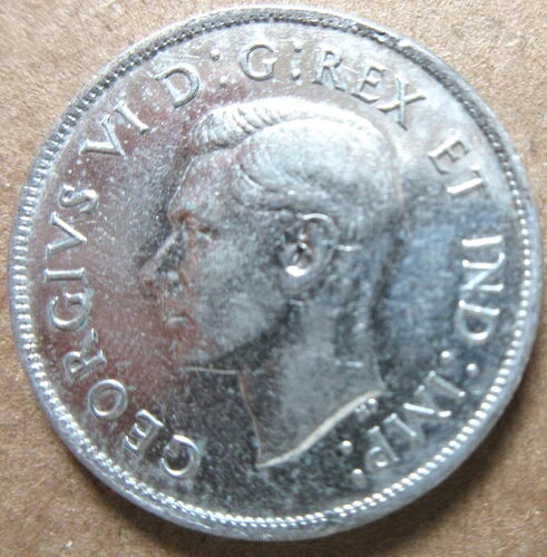 1939年カナダ シルバー ハーフドル 50セント硬貨。ベター 50セント 50c (RP)