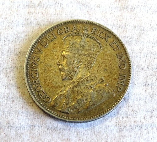 1929年カナダクォーター25セント硬貨 / 送料無料 RA_C1929