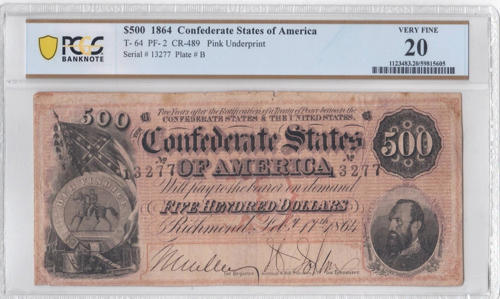 ����ꥫϢ��� 500�ɥ��ʾ 1864ǯ T64 PCGS �����ɹ��ʾ��� 20�ݥ�ɻ�ʾ