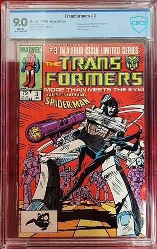 トランスフォーマー #3 CBCS 9.0 (CGCと同様) ブラックスパイダーマンとニック・フューリー登場
