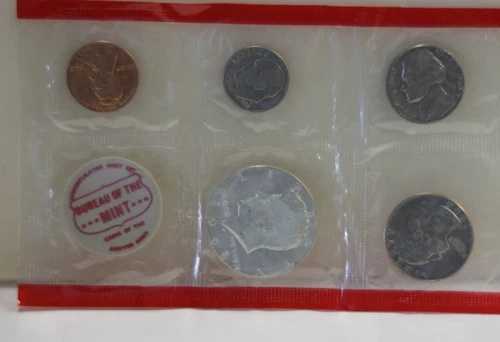 1969 D デンバー造幣局セット オリジナルセロ (5) 銀貨 ケネディ。