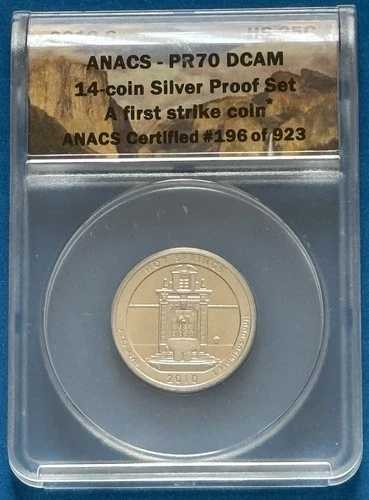 2010年Sミント シルバー ホットスプリングス国立公園 25セント硬貨 ANACS PF70