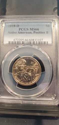 素晴らしい！2015-D PCGS MS66 ネイティブアメリカン ポジションB