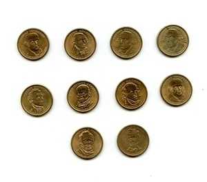 2007年から2011年までの大統領記念金貨10枚セット（その他 - 流通品）