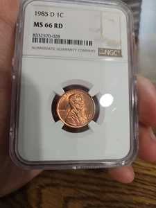 1985年 D リンカーンセント MS66 RD NGC #128 説明を参照