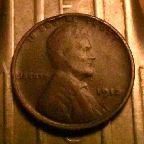 縁にエラーあり！1912年Pミント リンカーン ウィートセント 1セント硬貨（#9523）