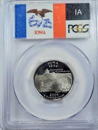 2004年 S 25セント クラッド アイオワ クォーター PCGS PR70DCAM