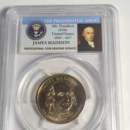PCGS 2007-P ジェームズ・マディソン大統領1ドル札 MS65 初日発行 ポジションB
