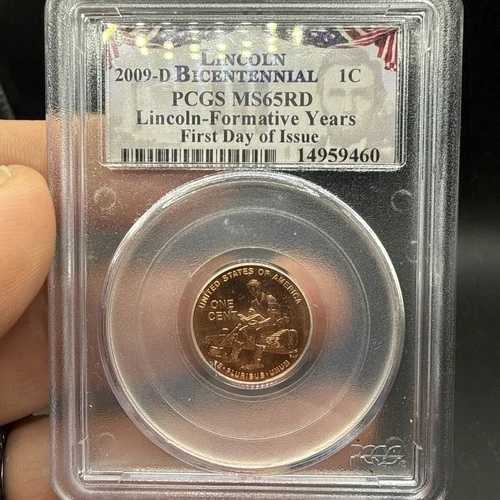2009年Dミント リンカーン生誕200周年記念セント PCGS MS65RD 形成期記念コイン