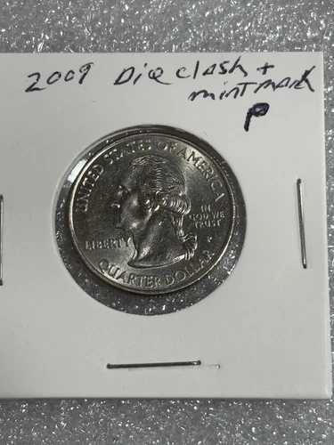 2009年発行、バージン諸島州発行のエラークォーター硬貨（ダイエラー、ダイクラッシュ、DSミントマーク付き）