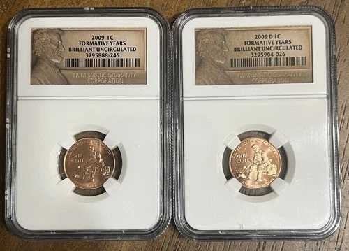 2009年 P&D NGC BU ブリリアント・アンサーキュレーテッド リンカーンセント 形成期