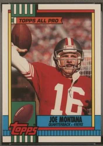 超希少なヴィンテージ Topps 1990 ジョー・モンタナ 13 サンフランシスコ・フォーティナイナーズ NFL フットボール