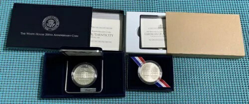 1992年ホワイトハウス200周年記念プルーフ＆UNC記念90%銀貨