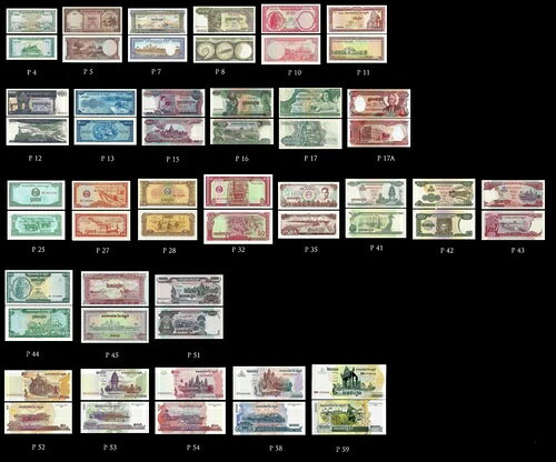 カンボジア 未流通紙幣 28 枚セット